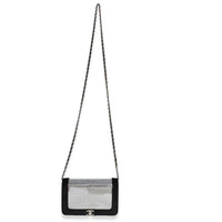 Chanel Black Velvet Mirror Sequin Wallet On Chain Bag Handbag 8