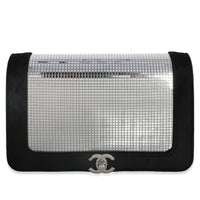 Chanel Black Velvet Mirror Sequin Wallet On Chain Bag Handbag id