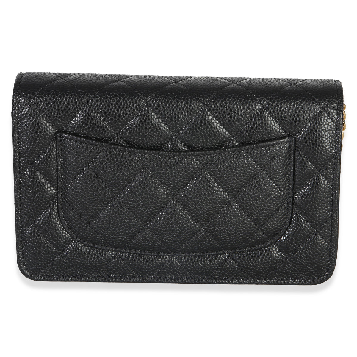 Chanel Black Quilted Caviar CC Wallet On Chain Handbag 4