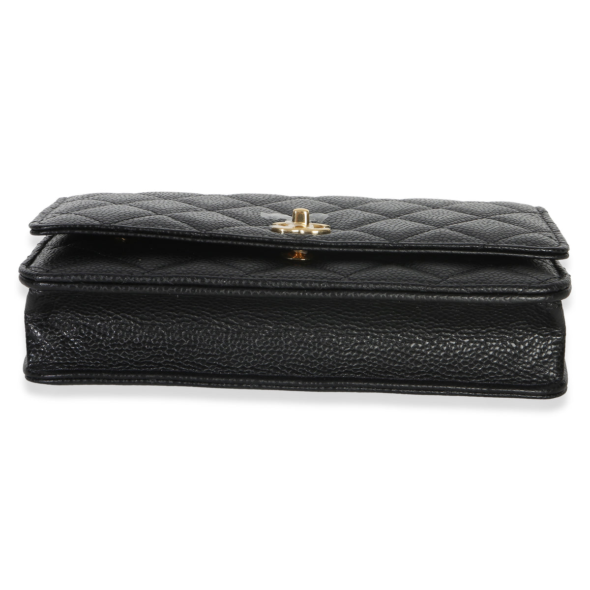 Chanel Black Quilted Caviar CC Wallet On Chain Handbag 5