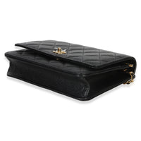 Chanel Black Quilted Caviar CC Wallet On Chain Handbag 6