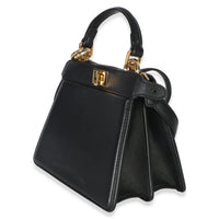 Fendi Black Shiny Nappa Petite Peekaboo I SEE U Satchel Handbag 2