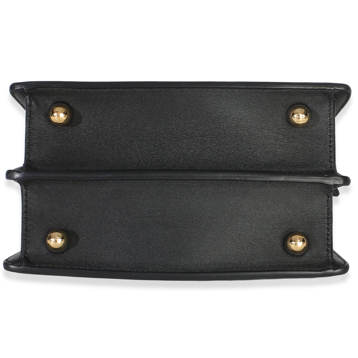 Fendi Black Shiny Nappa Petite Peekaboo I SEE U Satchel Handbag 5