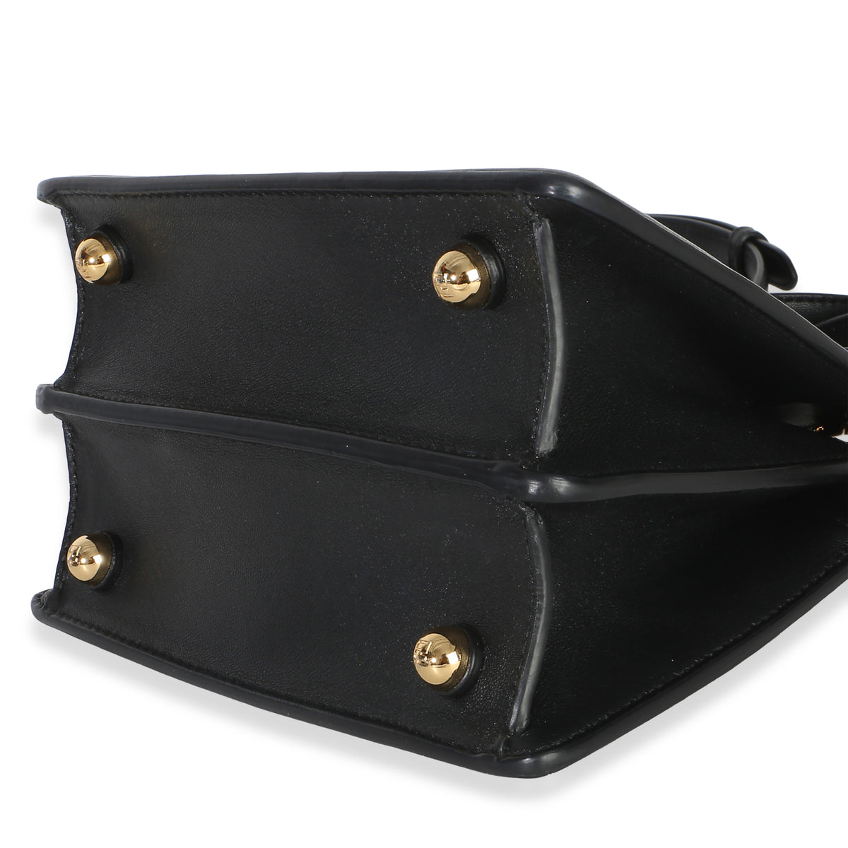 Fendi Black Shiny Nappa Petite Peekaboo I SEE U Satchel Handbag 6