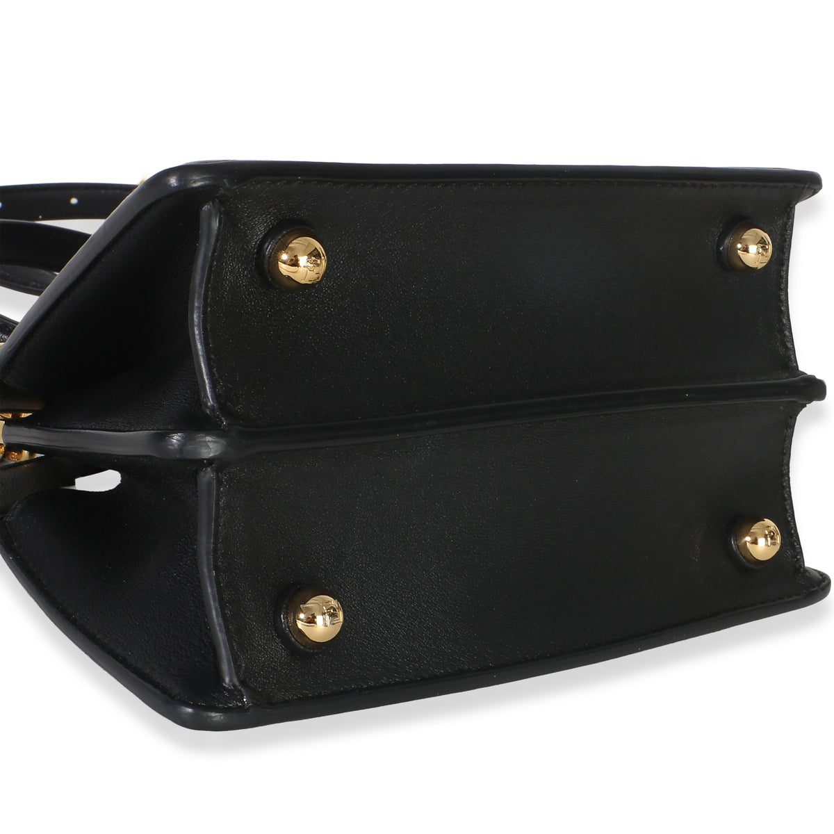 Fendi Black Shiny Nappa Petite Peekaboo I SEE U Satchel Handbag 7