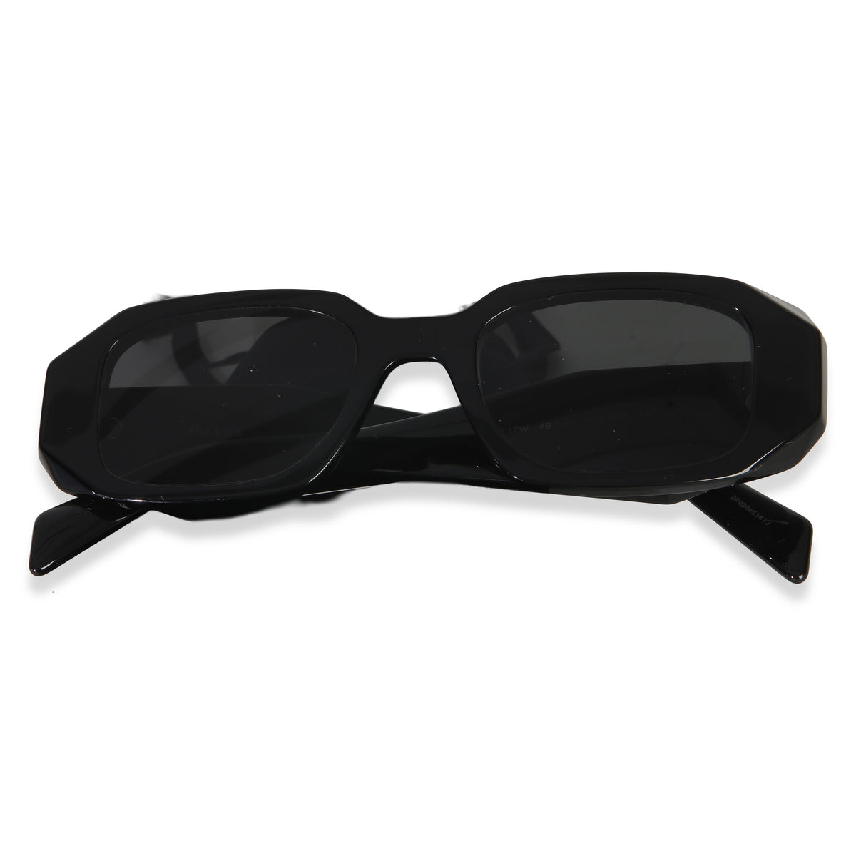 Prada Black Acetate Square Frame Symbole Sunglasses 4