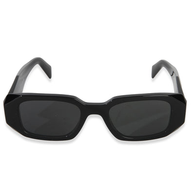Prada Black Acetate Square Frame Symbole Sunglasses fv