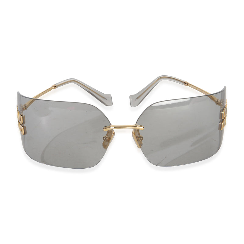 Miu Miu Gold Metal Grey Lens Aube Sunglasses id