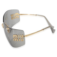 Miu Miu Gold Metal Grey Lens Aube Sunglasses 2