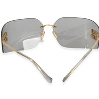 Miu Miu Gold Metal Grey Lens Aube Sunglasses 3