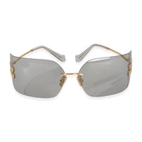 Miu Miu Gold Metal Grey Lens Aube Sunglasses fv