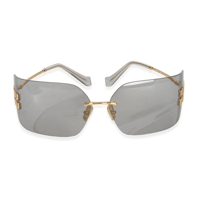 Miu Miu Gold Metal Grey Lens Aube Sunglasses id