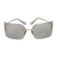 Miu Miu Gold Metal Grey Lens Aube Sunglasses id