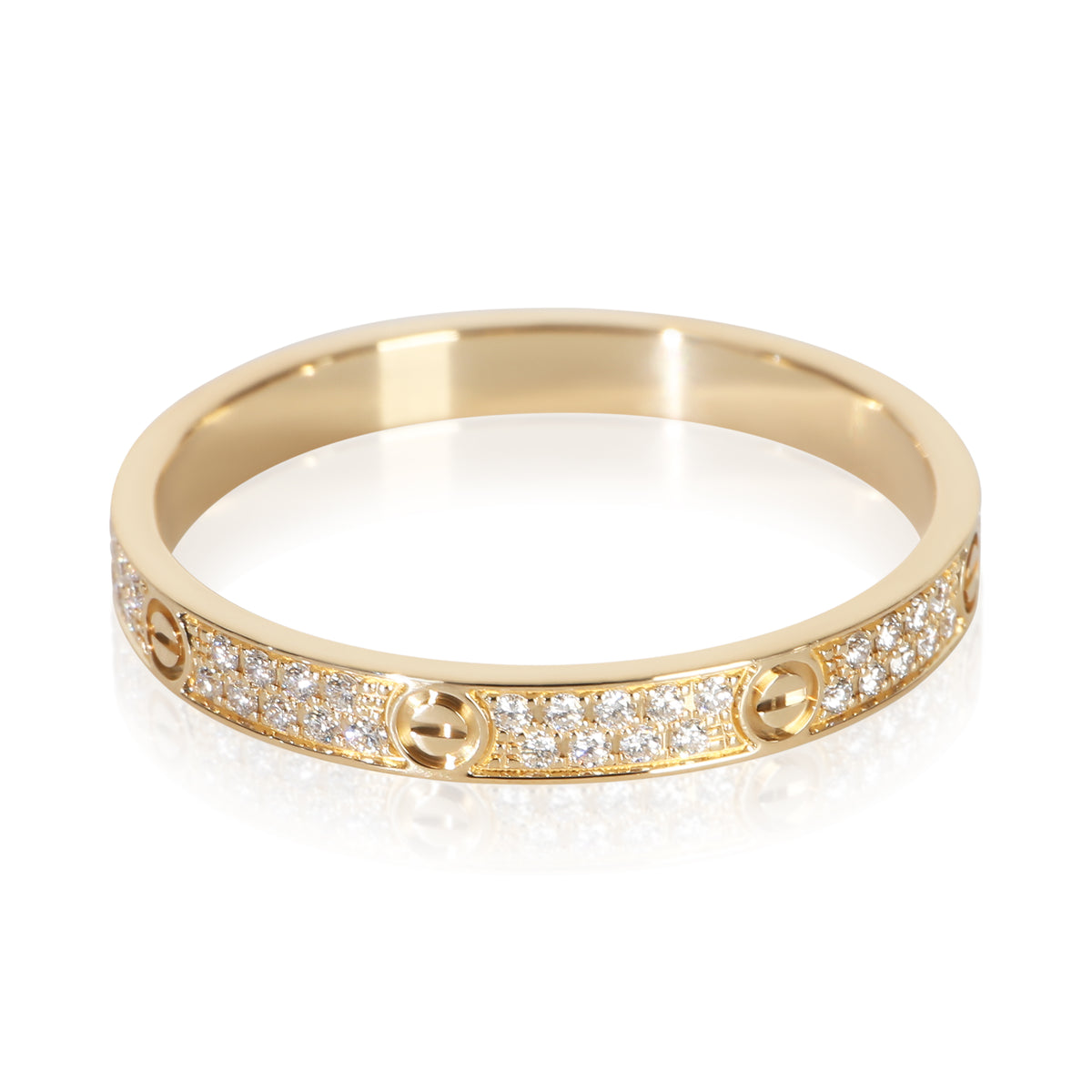 Cartier Yellow Gold Diamond Mini Model Love Ring 3