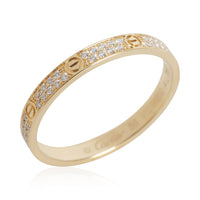 Cartier Yellow Gold Diamond Mini Model Love Ring 4