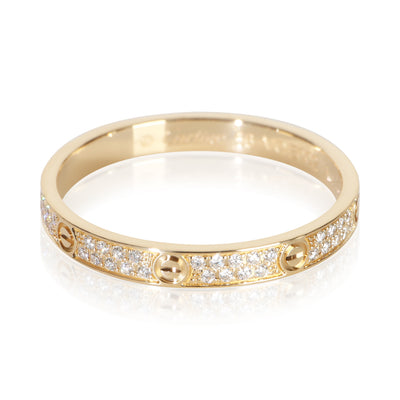 Cartier Yellow Gold Diamond Mini Model Love Ring fv