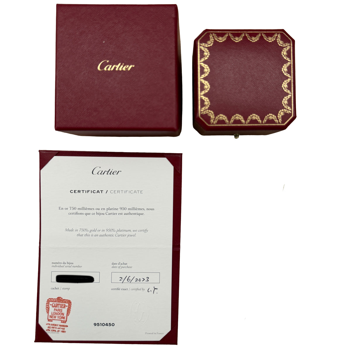 Cartier Yellow Gold  Love Ring box