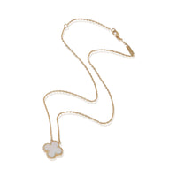 Van Cleef & Arpels Yellow Gold Mother Of Pearl Vintage Alhambra Pendant 3