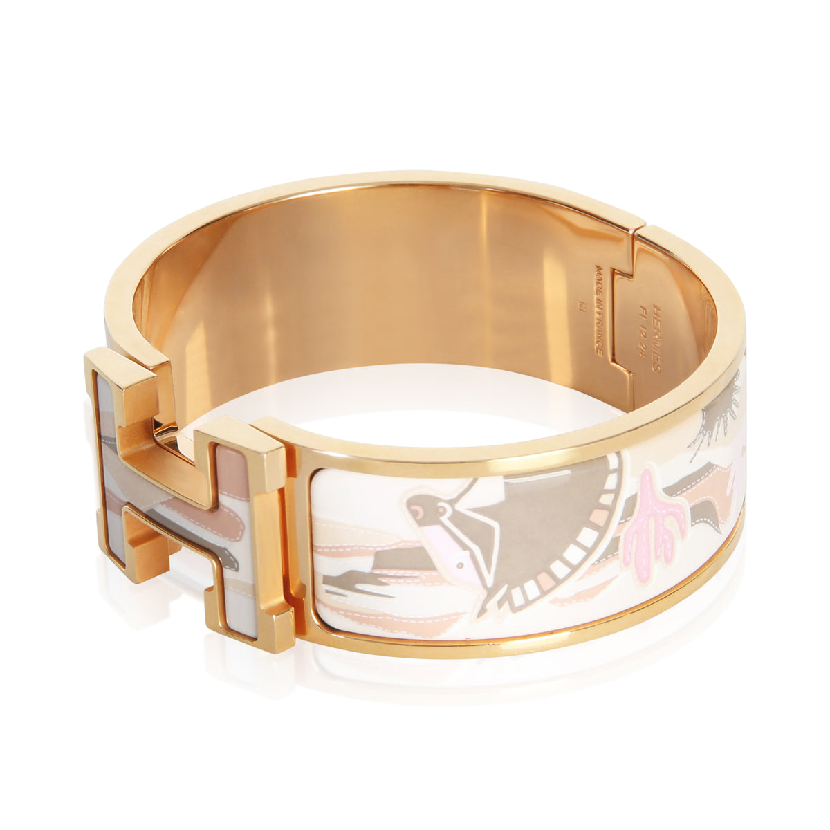 Hermès Gold Plated  Clic Clac In Bottles Story Bracelet 2