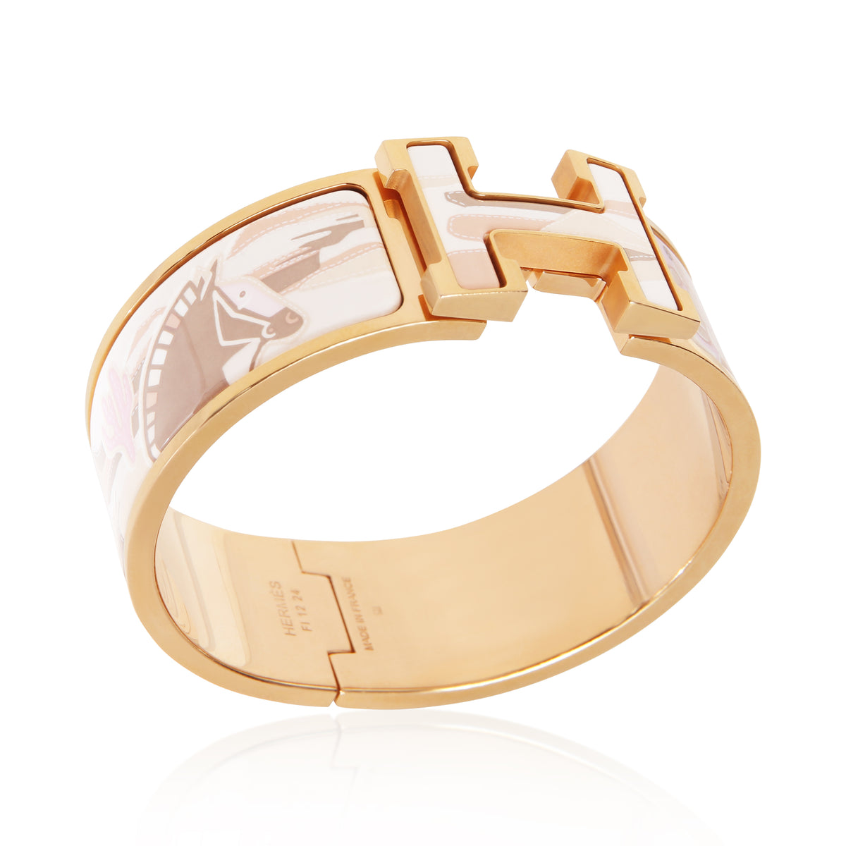 Hermès Gold Plated  Clic Clac In Bottles Story Bracelet 4
