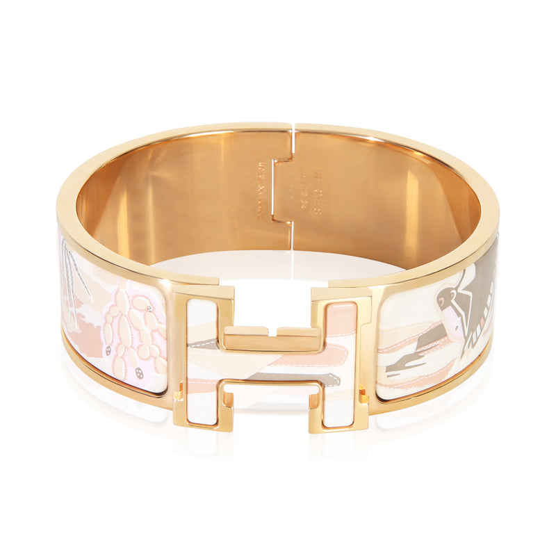 Hermès Gold Plated  Clic Clac In Bottles Story Bracelet fv