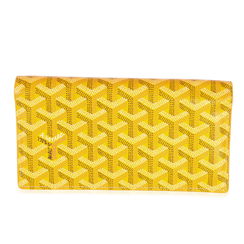 Goyard Yellow ine Canvas Richelieu Wallet Handbag fv