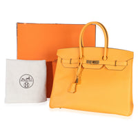 Hermès Jaune D'or Epsom Birkin 35 GHW Handbag 8