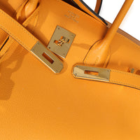 Hermès Jaune D'or Epsom Birkin 35 GHW Handbag 9