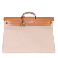 Hermès Ecru Beige Naturel Criss Viking Hunter Sable Herbag Zip Cabine 50 Bag Handbag id