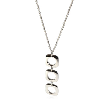 Tiffany & Co. Sterling Silver  Square Cushion Pendant