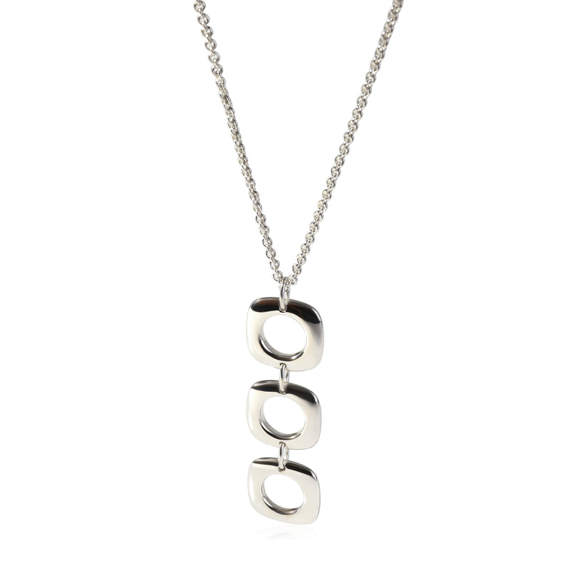 Tiffany & Co. Sterling Silver  Square Cushion Pendant
