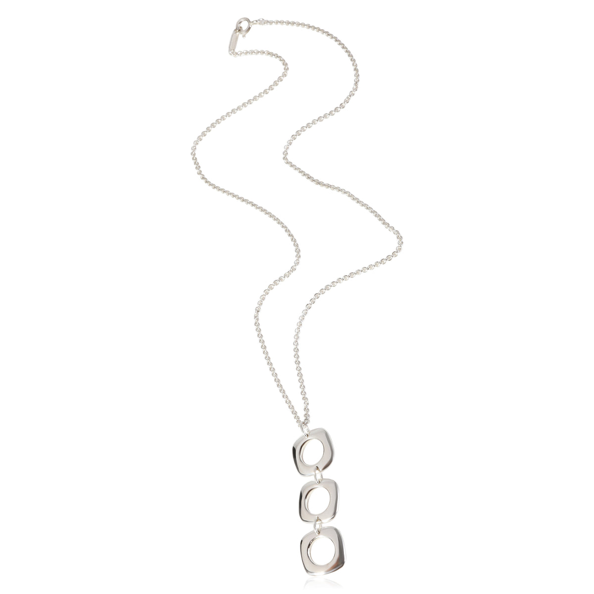 Tiffany & Co. Sterling Silver  Square Cushion Pendant