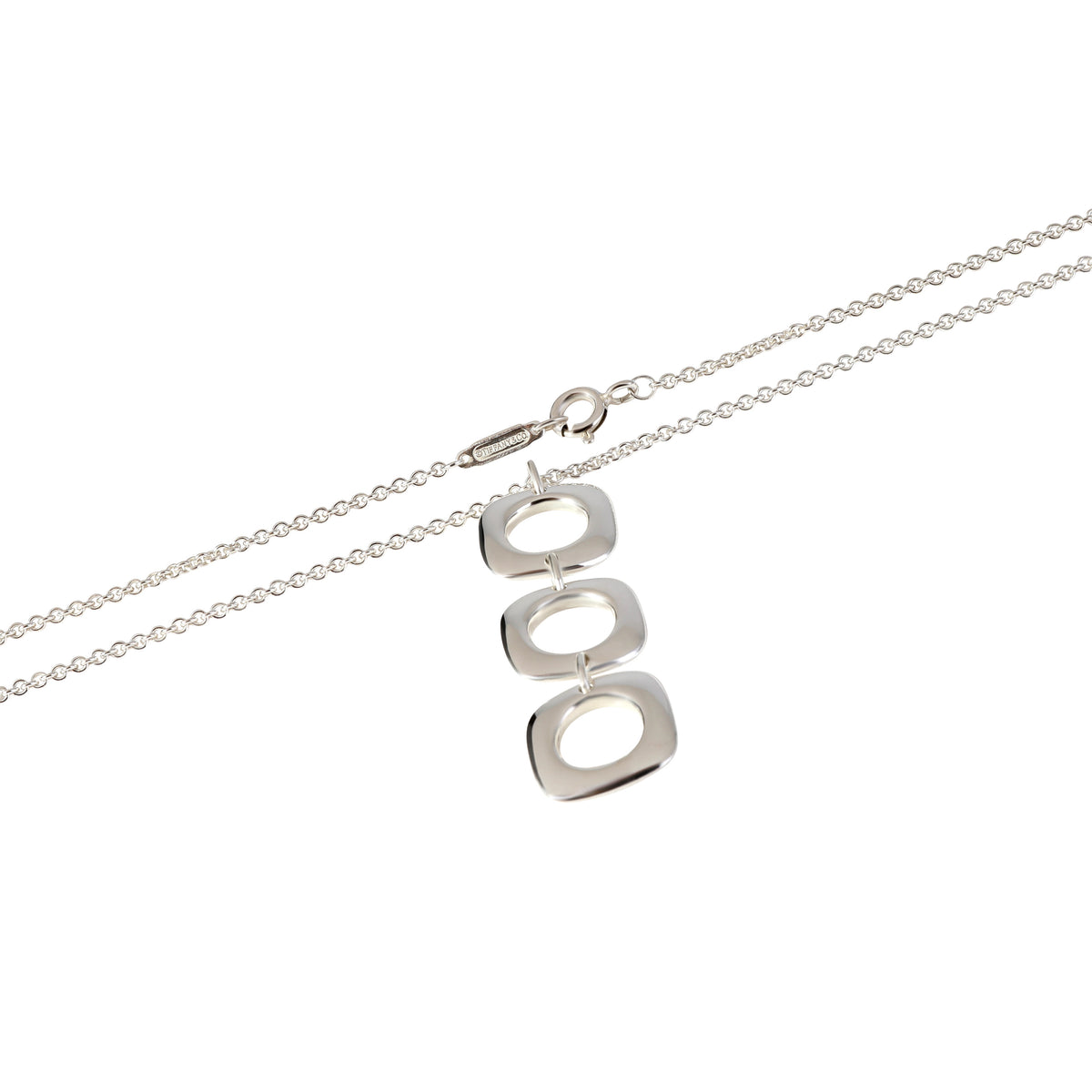 Tiffany & Co. Sterling Silver  Square Cushion Pendant