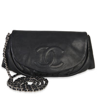 Chanel Black Caviar Half Moon Wallet On Chain Handbag id