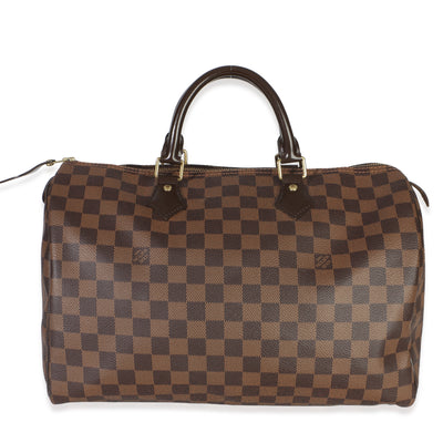 Louis Vuitton Damier Ebene Canvas Speedy 35 Handbag id
