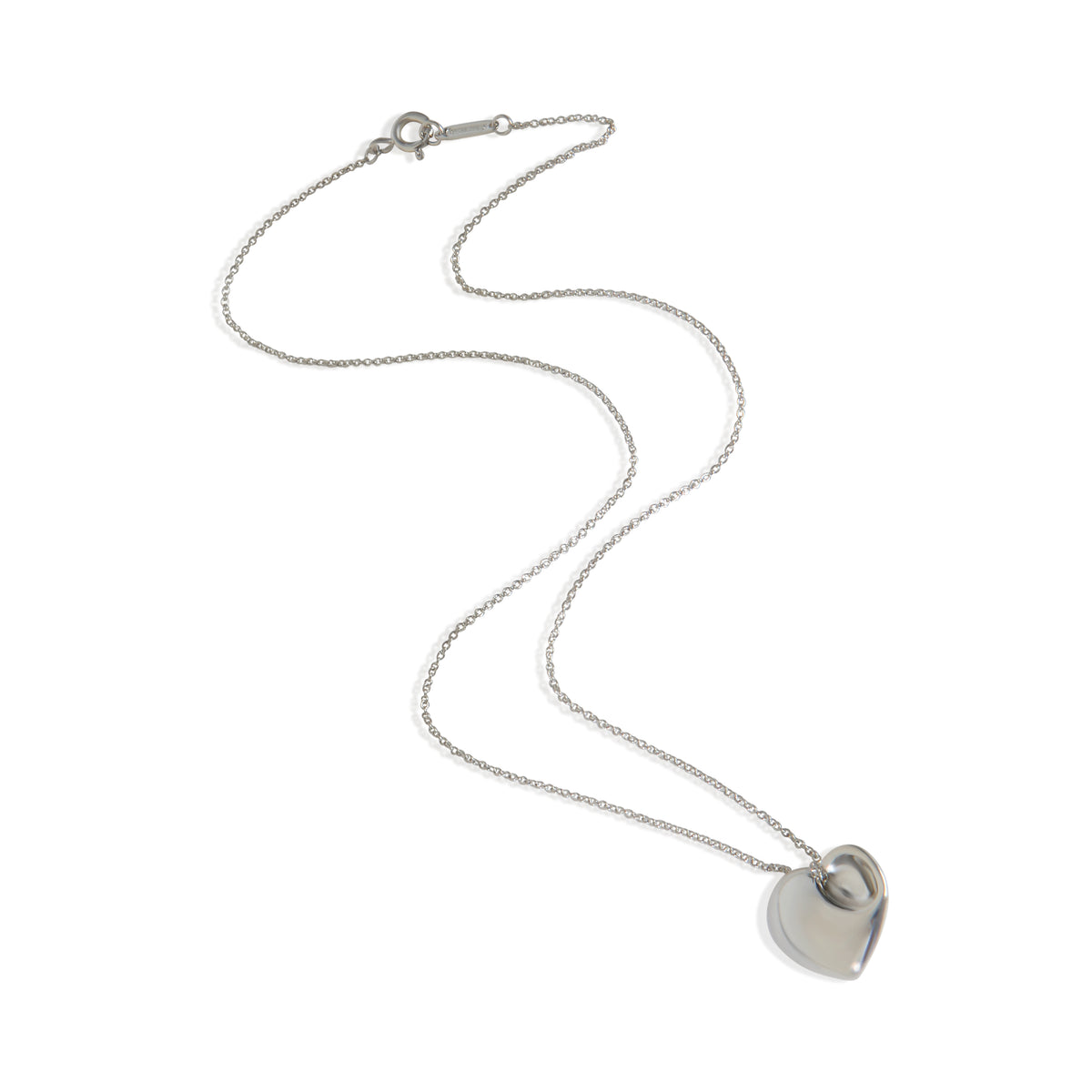 Tiffany & Co. Sterling Silver  Folded Heart Pendant 3