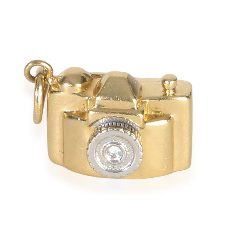 Tiffany & Co. Yellow Gold Diamond Camera Charm id