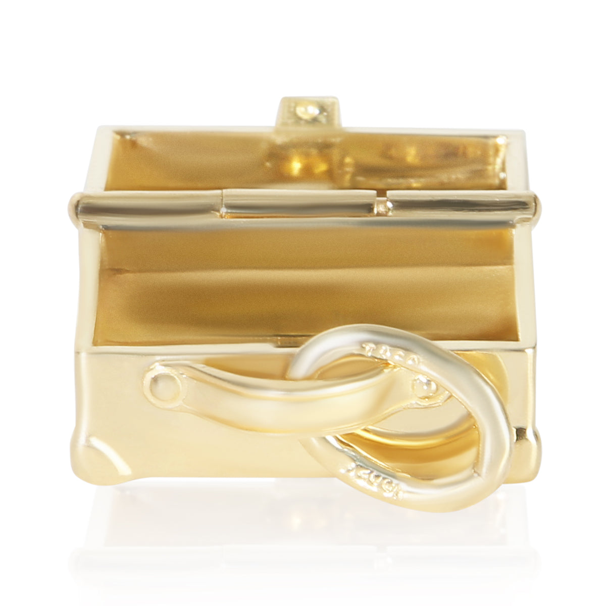 Tiffany & Co. Yellow Gold Sapphire and Diamond Suitcase Charm 6