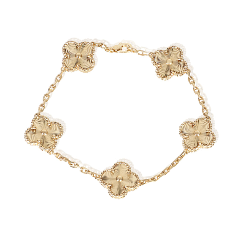 Van Cleef & Arpels Yellow Gold  Vintage Alhambra Bracelet fv