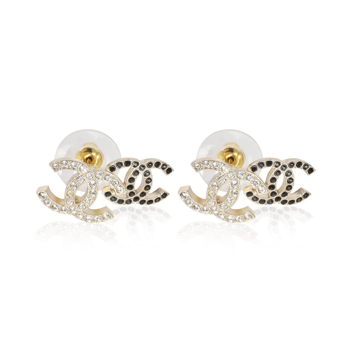 Chanel Gold Plated  2022 Double CC Earrings fv