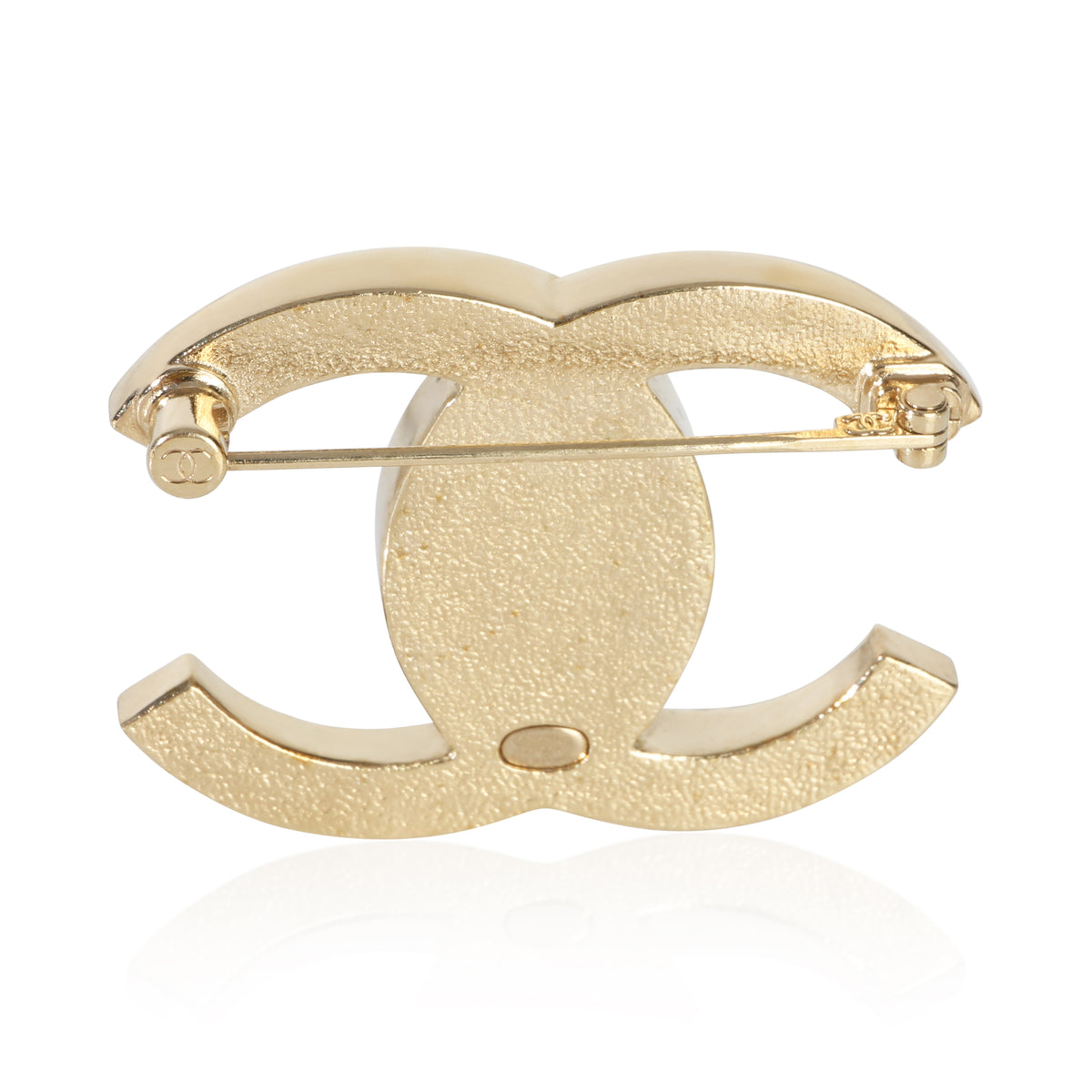 Chanel Gold Plated  2021 Faux Pearl & Strass CC Brooch 3