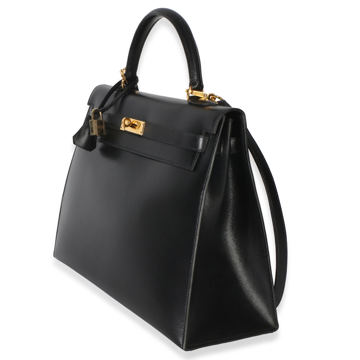 Hermès Vintage Black Box Sellier Kelly 35 GHW Handbag 2