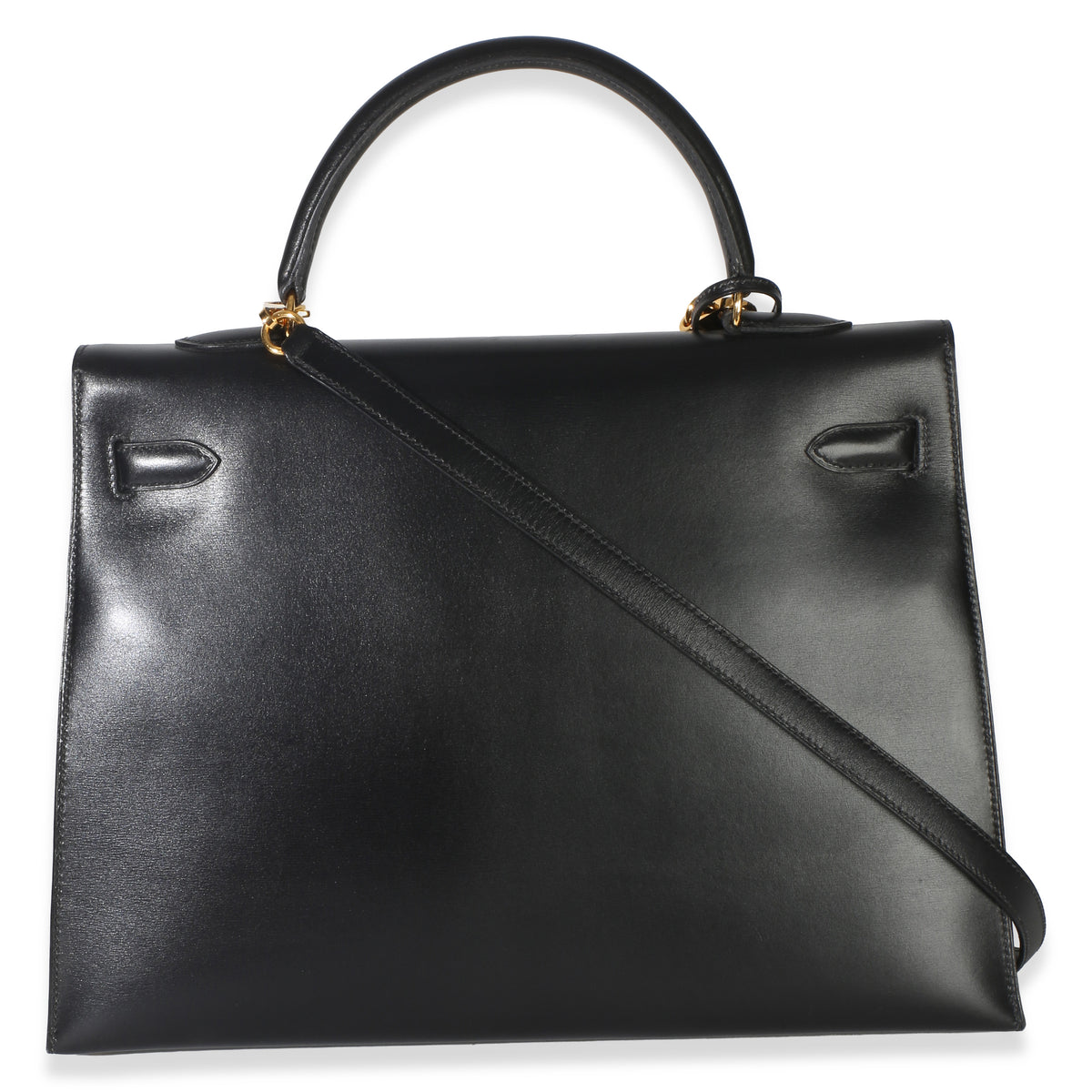 Hermès Vintage Black Box Sellier Kelly 35 GHW Handbag 4