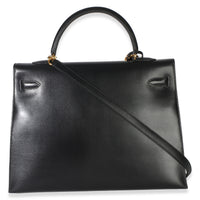 Hermès Vintage Black Box Sellier Kelly 35 GHW Handbag 4