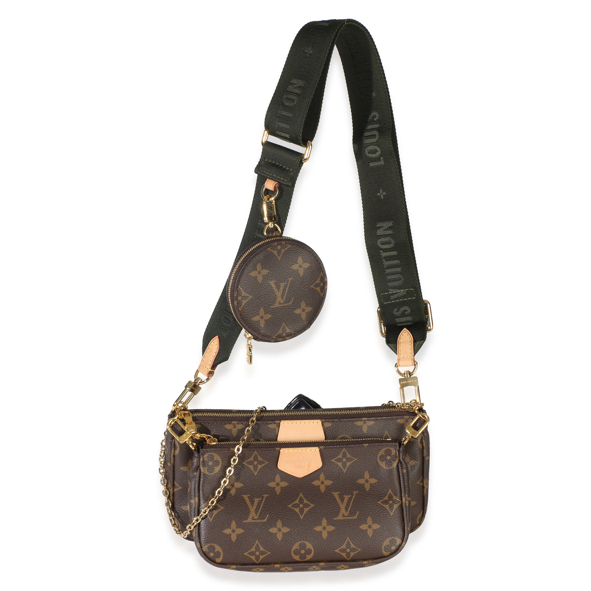 Louis Vuitton Khaki Monogram Canvas Multi Pochette Accessoires Handbag 8