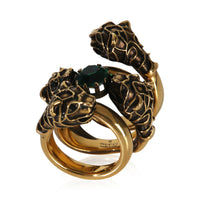 Gucci Gold Plated  Tigers Hear Wrap Ring 5