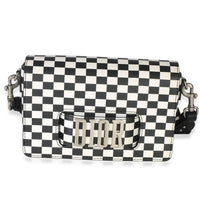 Christian Dior Black White Calfskin Checkered J'Adior Chain Flap Bag Handbag id