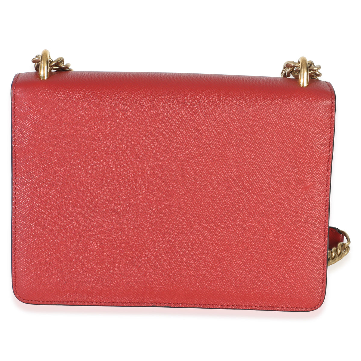 Prada Red Saffiano Envelope Flap Chain Shoulder Bag Handbag 4