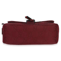 Gucci Burgundy GG Monogram Canvas Small Buckle Messenger Bag Handbag 5
