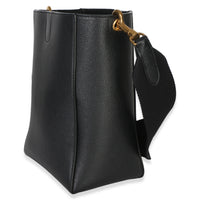 Celine Black Soft Grained Calfskin Small Sangle Bucket Bag Handbag 2